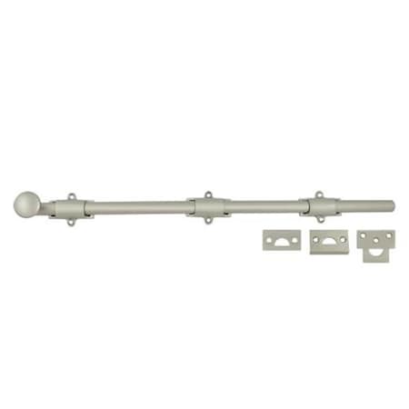 Dendesigns 18 in. Heavy Duty Surface Bolt, Satin Nickel - Solid DE2666993
